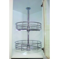360 Degree Round Swivel Basket Kit for Upper Cabinet